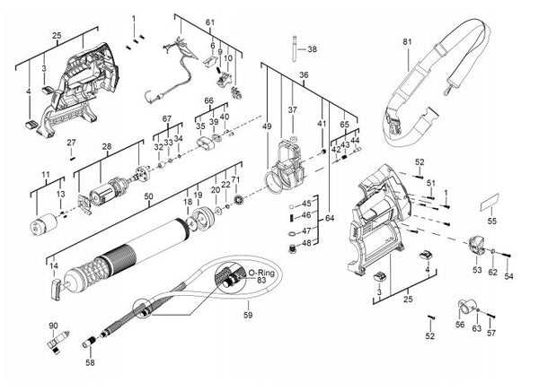 grease gun parts diagram