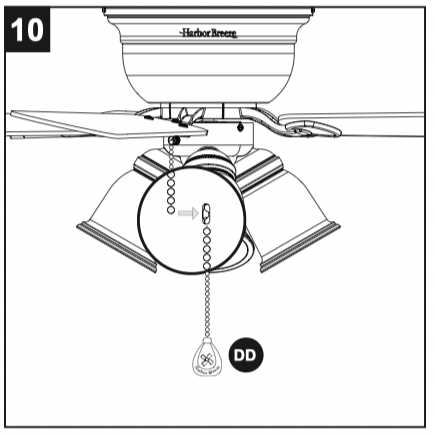 harbor breeze ceiling fan parts diagram