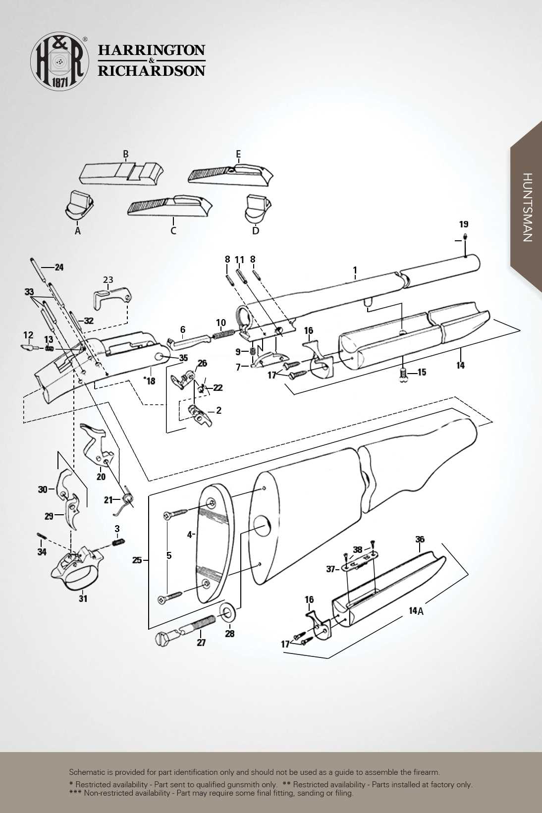 harrington and richardson parts diagram