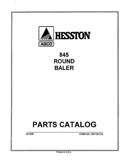 hay baler parts diagram