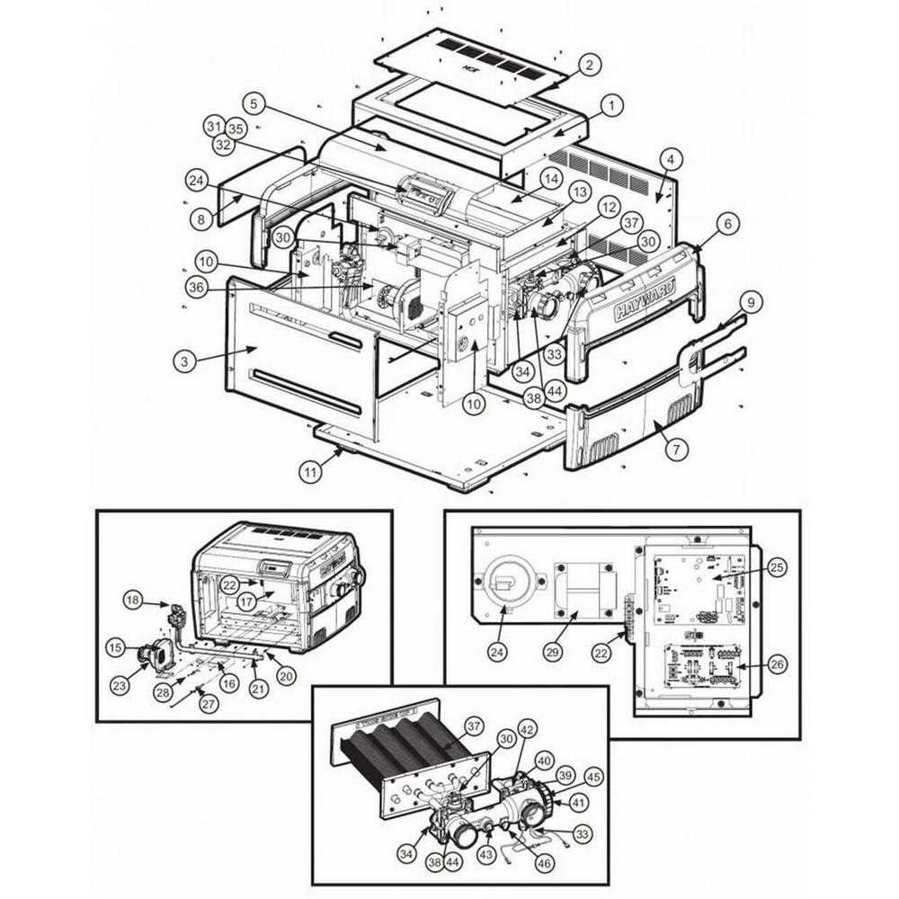 hayward pool heater parts diagram