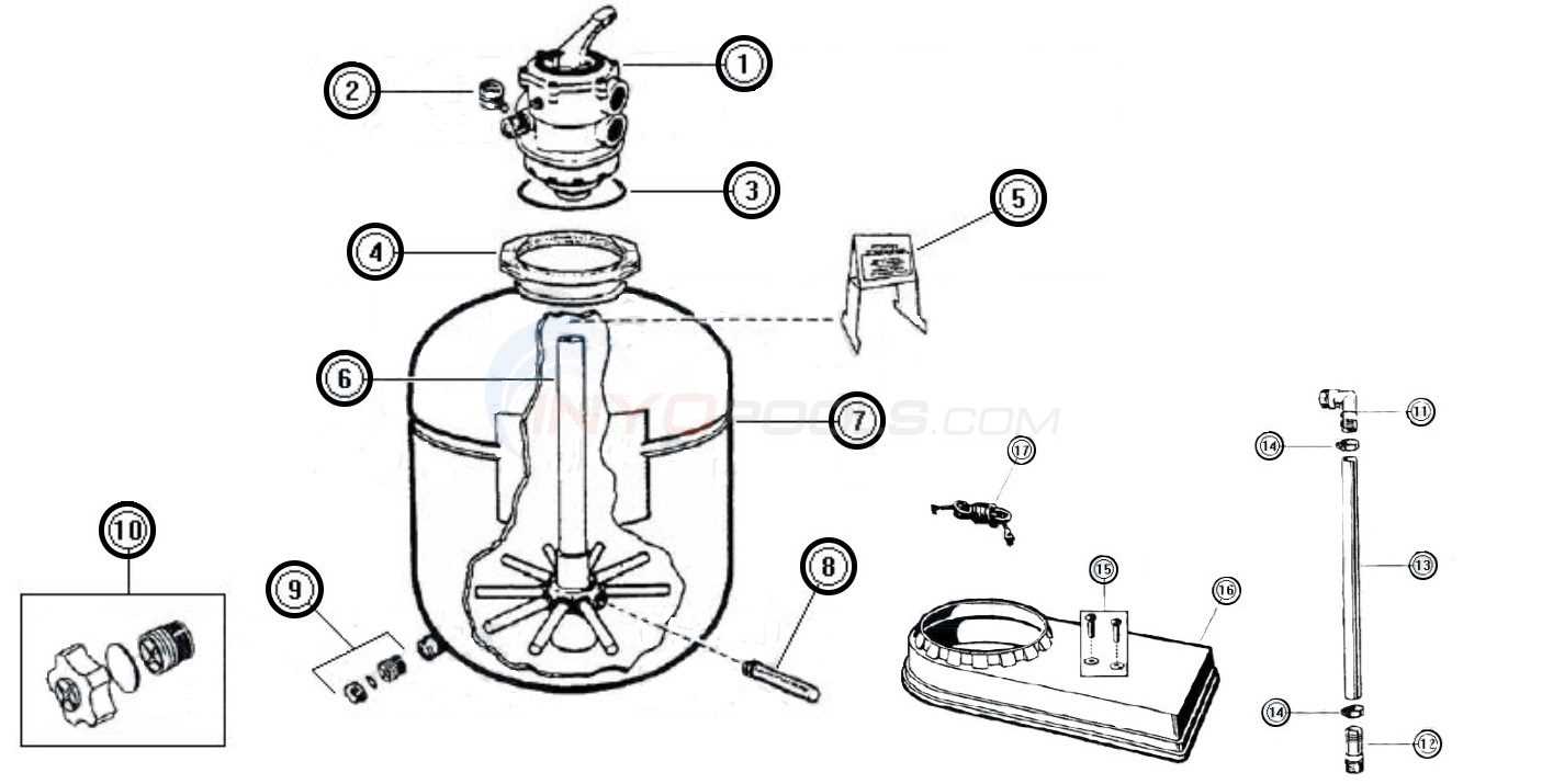 hayward pool sand filter parts diagram