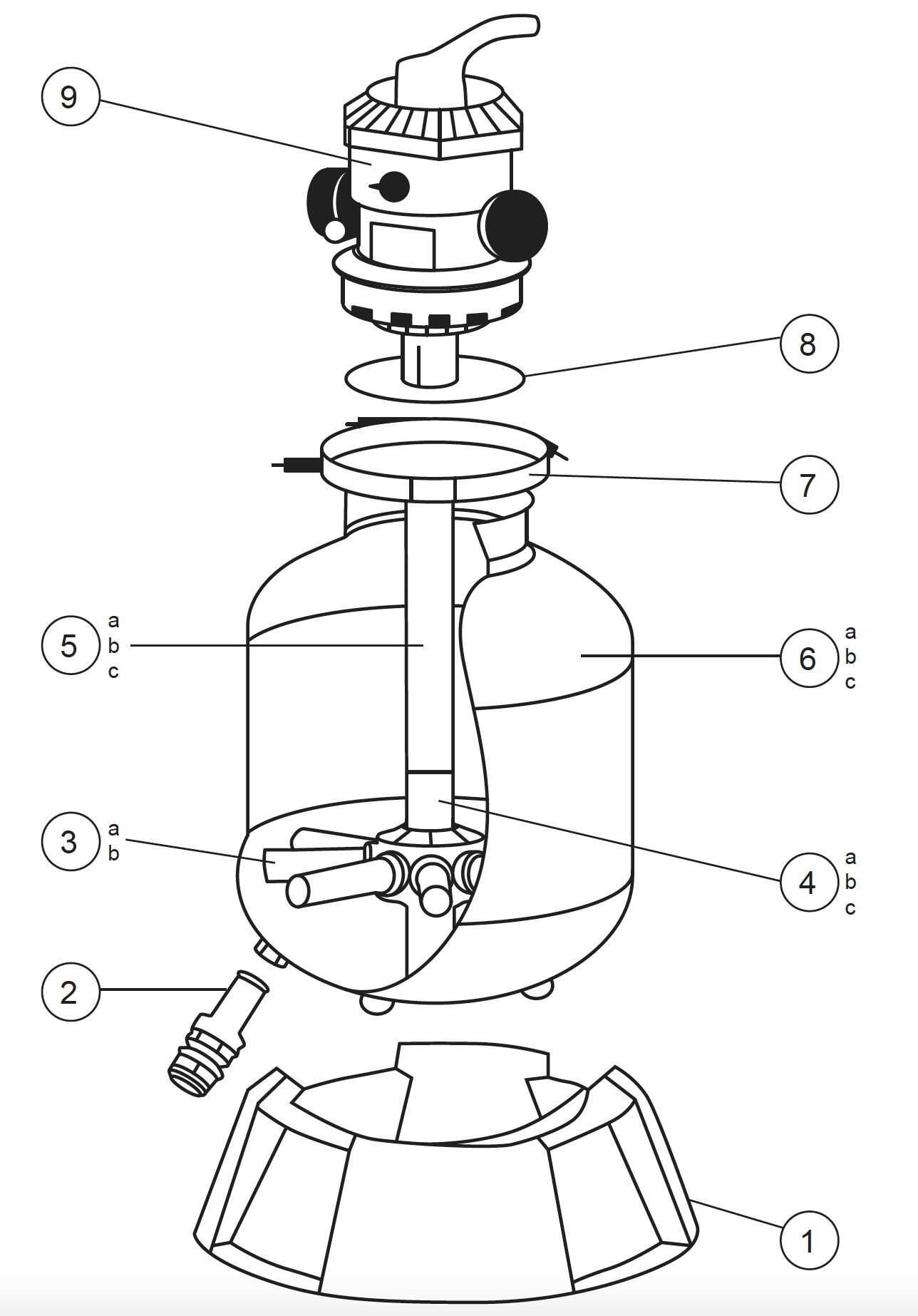 hayward pool sand filter parts diagram