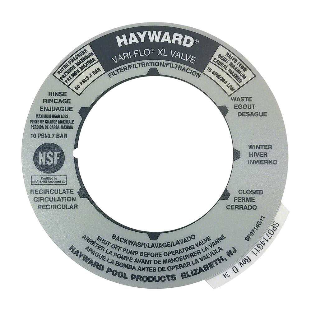 hayward vari flo valve parts diagram