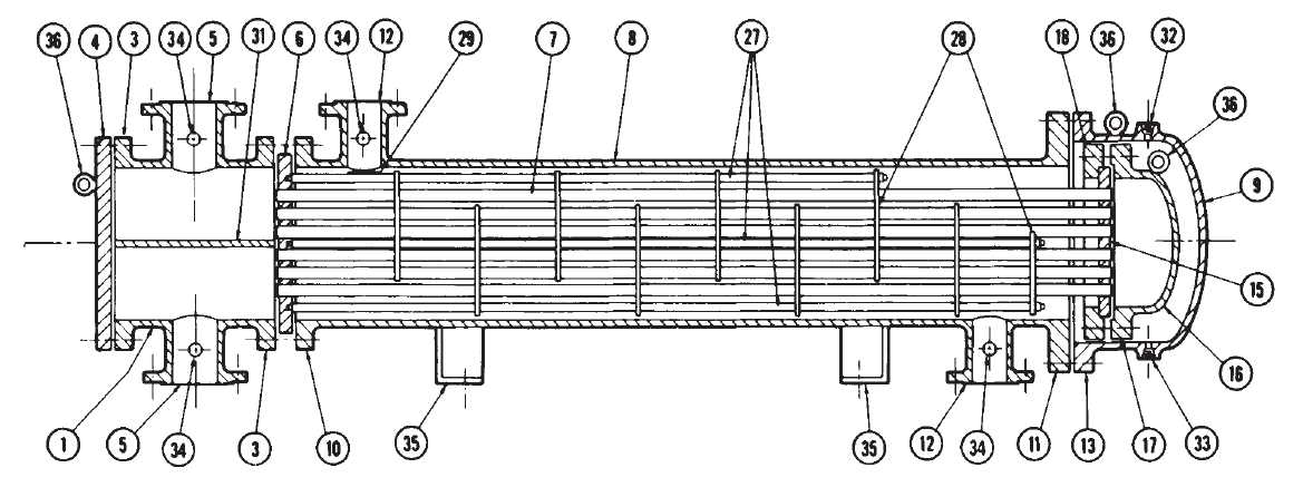 heat exchanger parts diagram