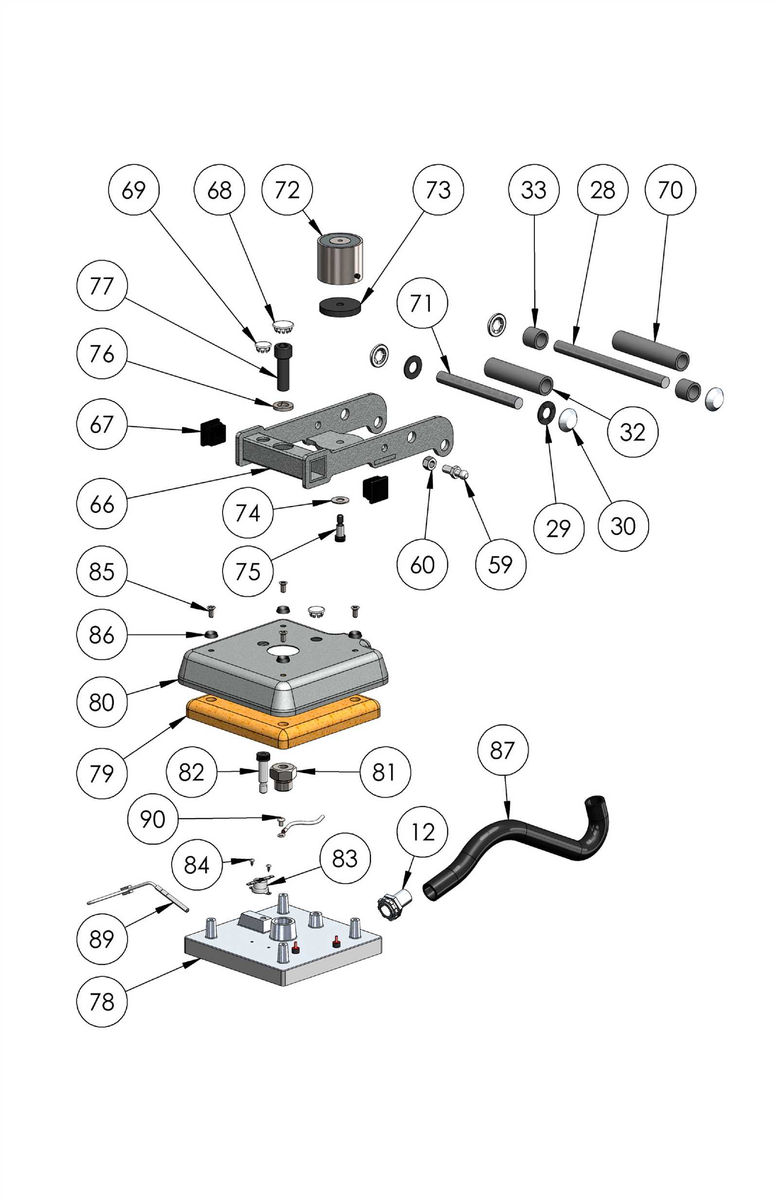 heat press parts diagram