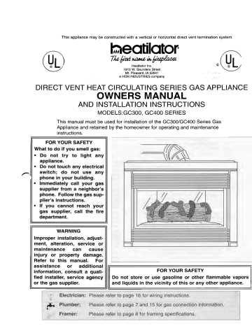 heatilator parts diagram