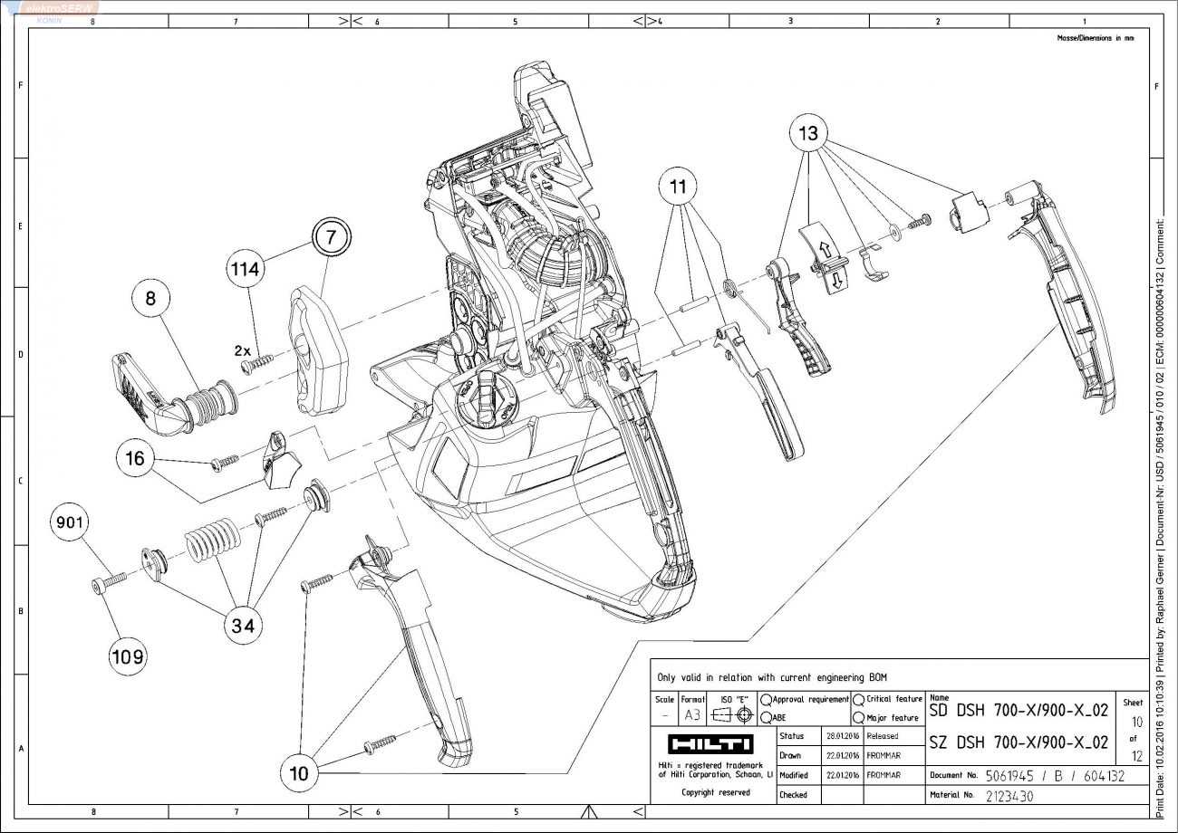 hilti dsh700x parts diagram