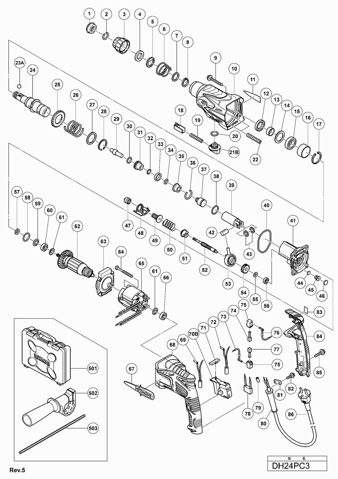 hilti te 15 parts diagram