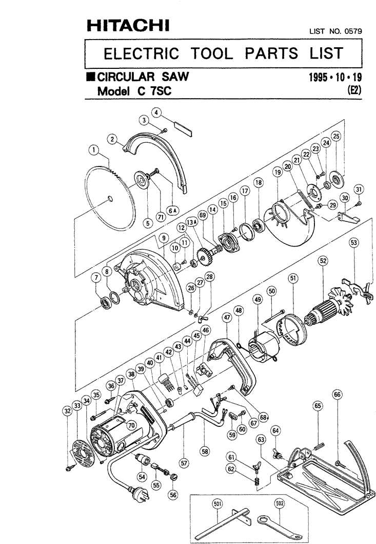 hitachi c10fsb parts diagram