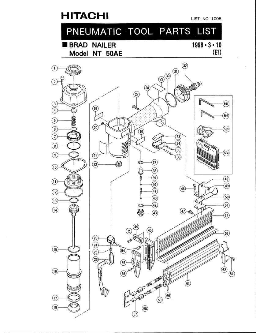 hitachi nt50ae2 parts diagram