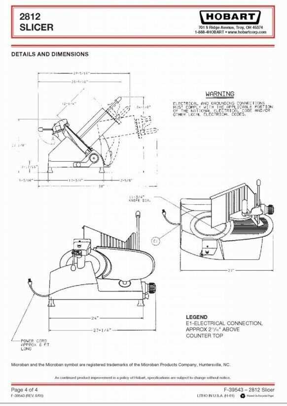 hobart slicer parts diagram