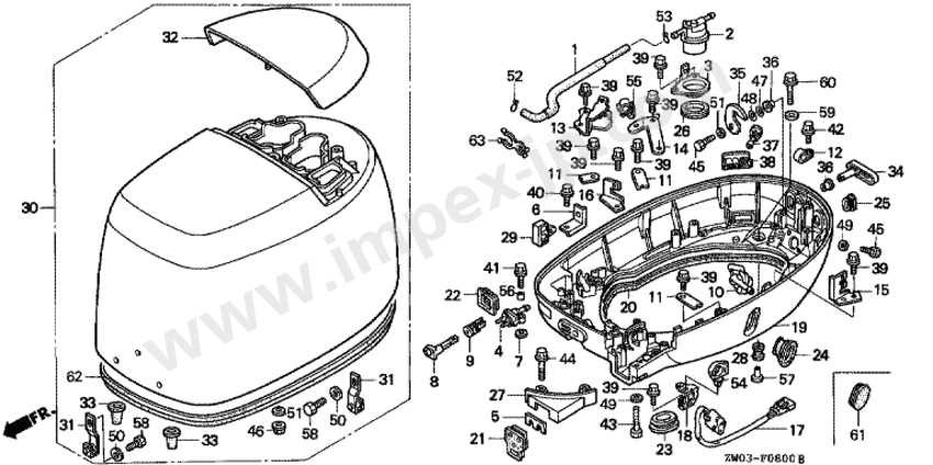 honda 9.9 outboard parts diagram