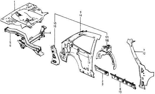 honda accord body parts diagram