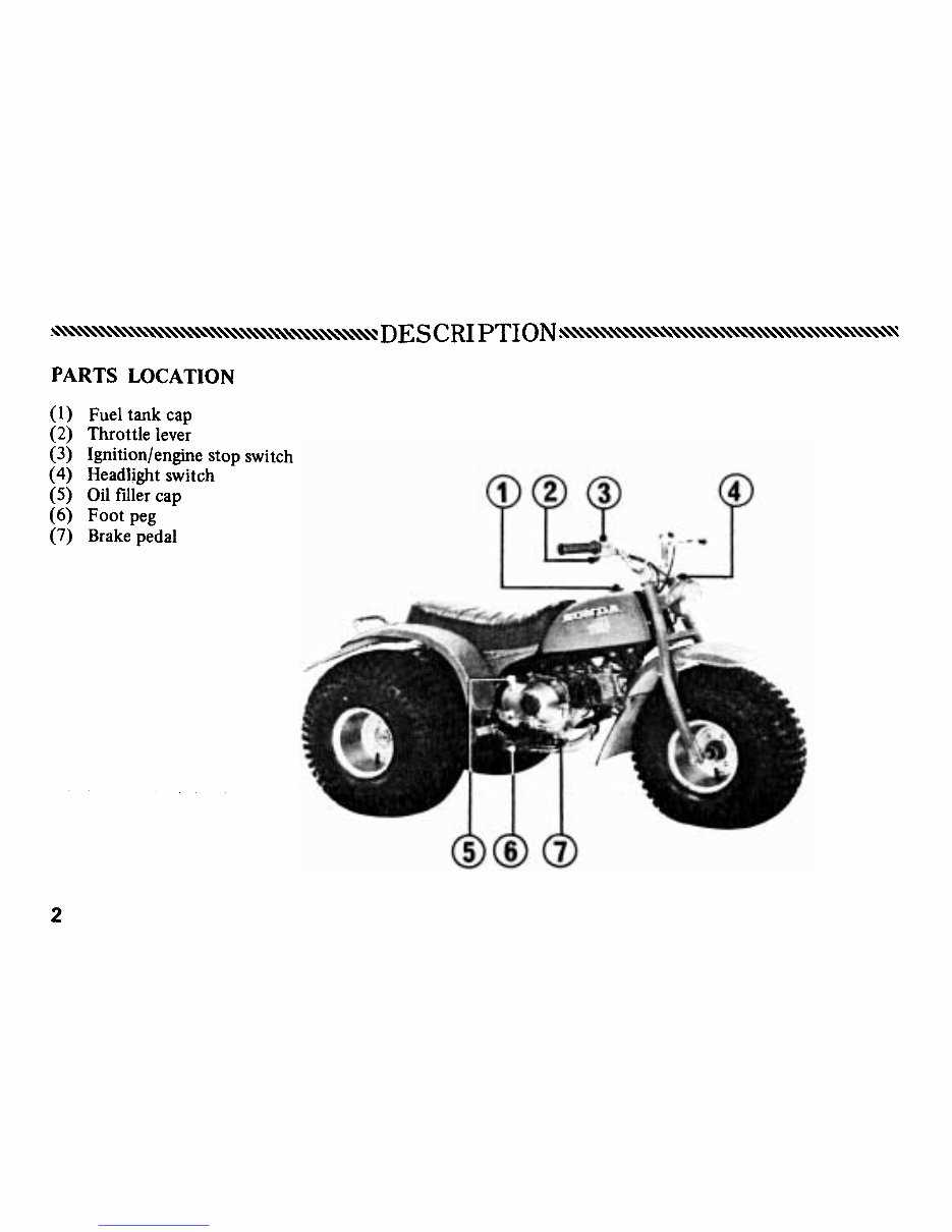 honda atc 110 parts diagram