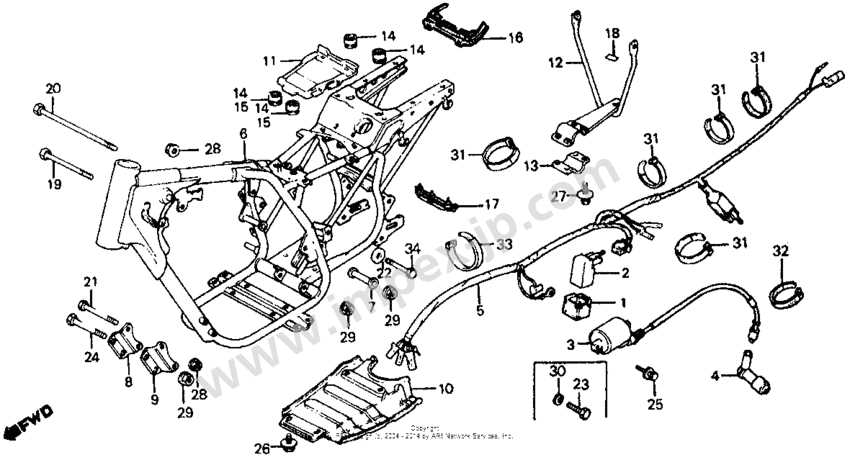 honda atc parts diagram