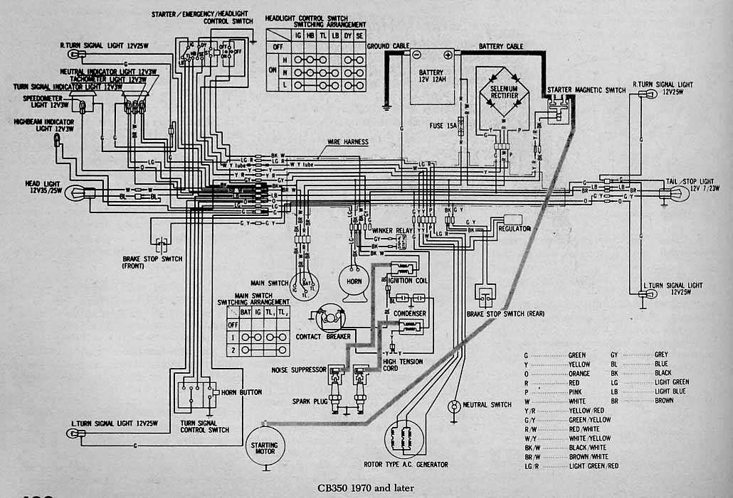 honda cb350 parts diagram