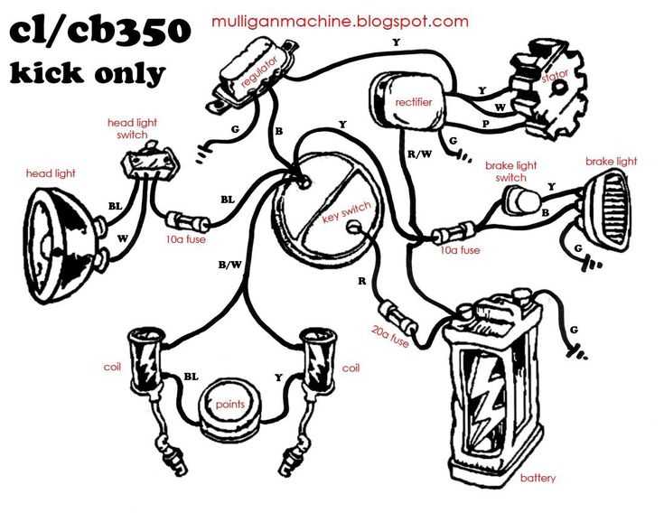 honda cb350 parts diagram