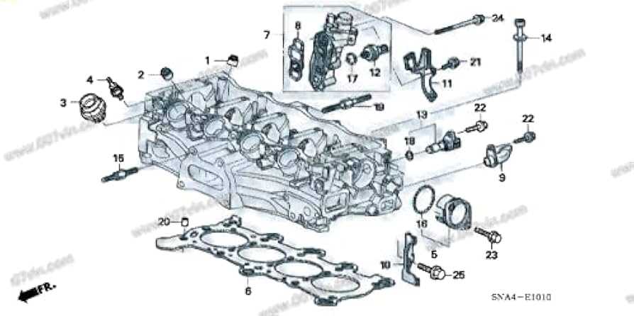 honda civic engine parts diagram