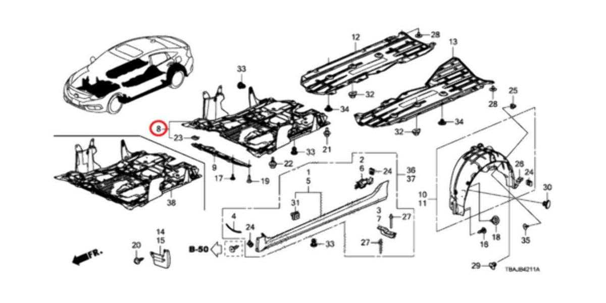 honda civic parts diagram