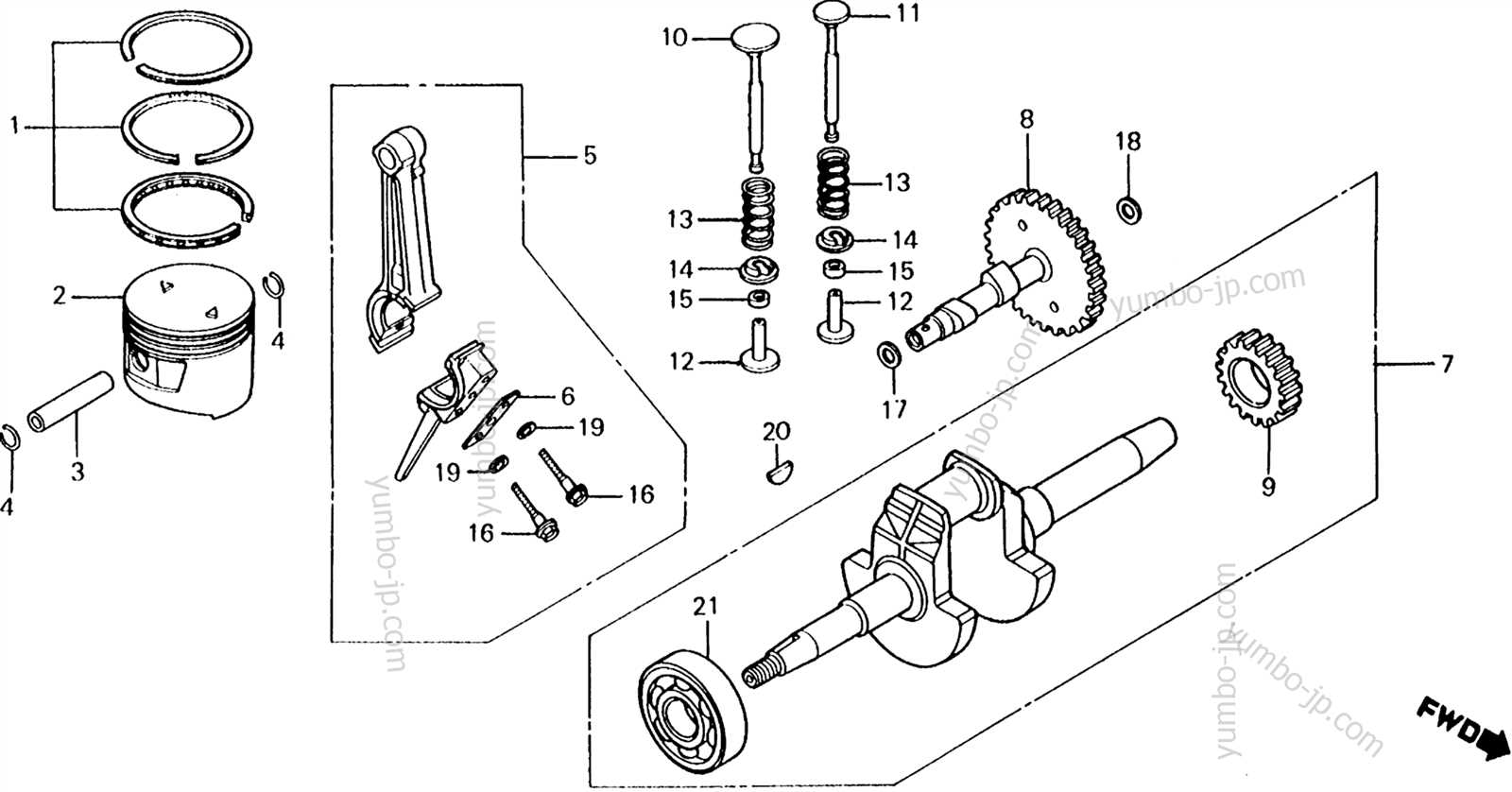 honda g100 parts diagram