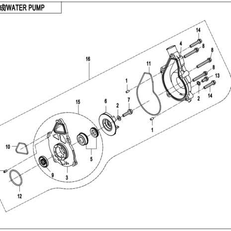 honda gx120 water pump parts diagram