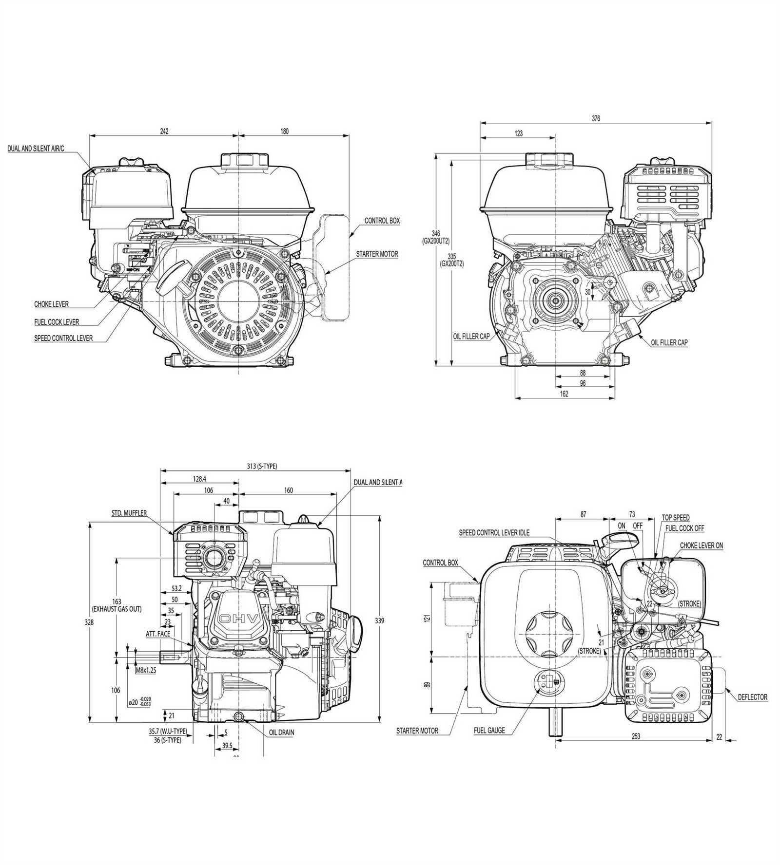 honda gx200 engine parts diagram