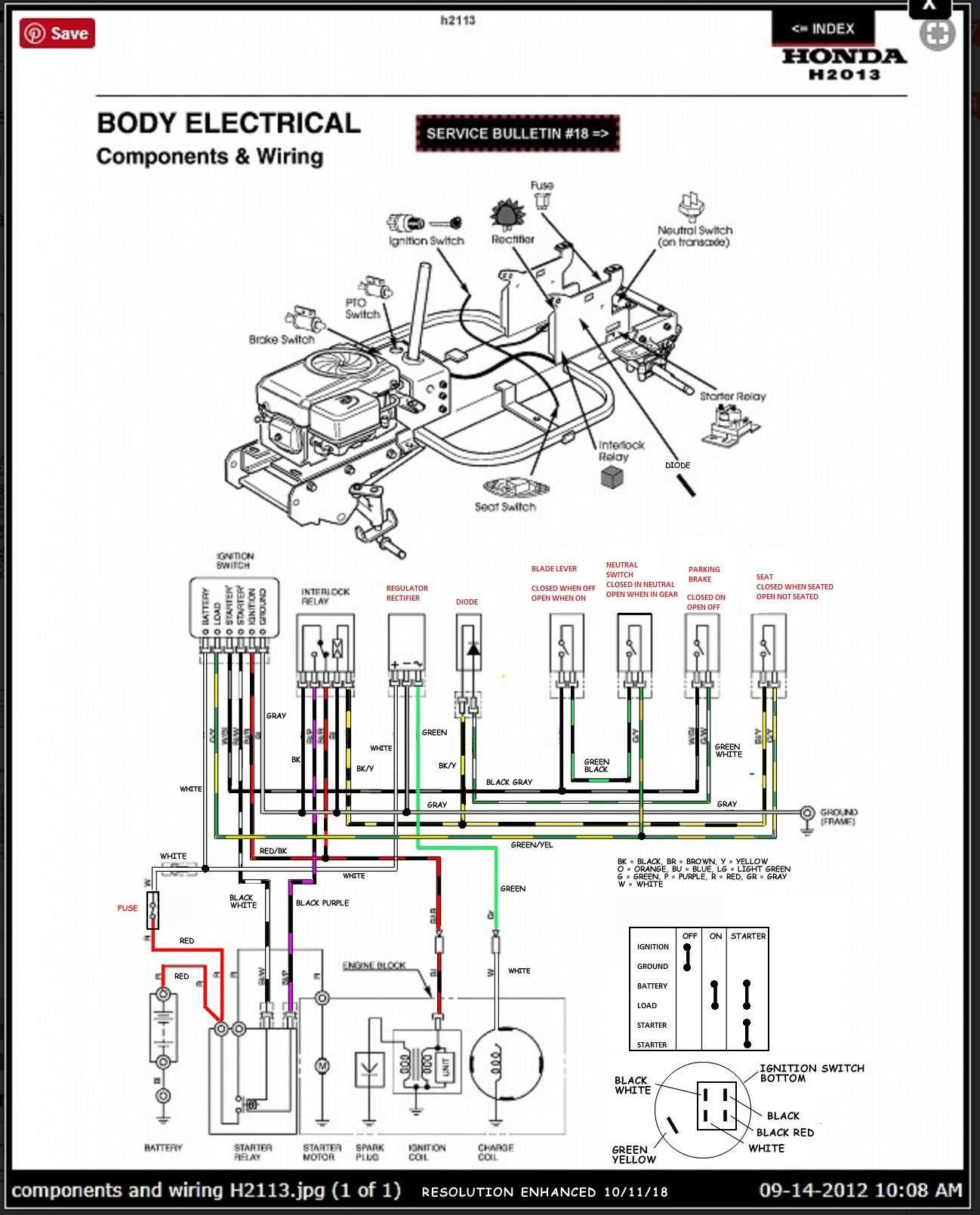 honda harmony 2113 parts diagram