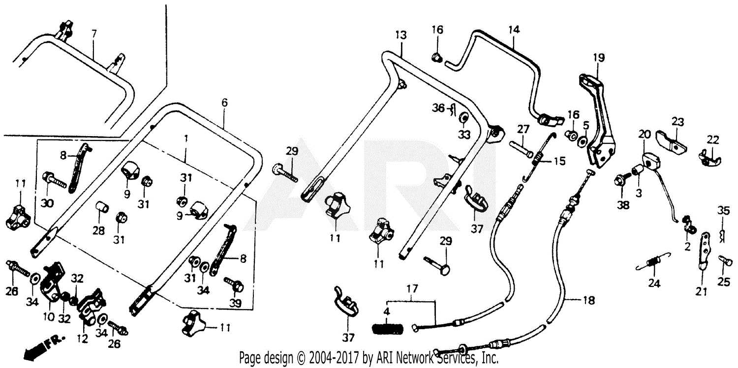 honda hr214 lawn mower parts diagram