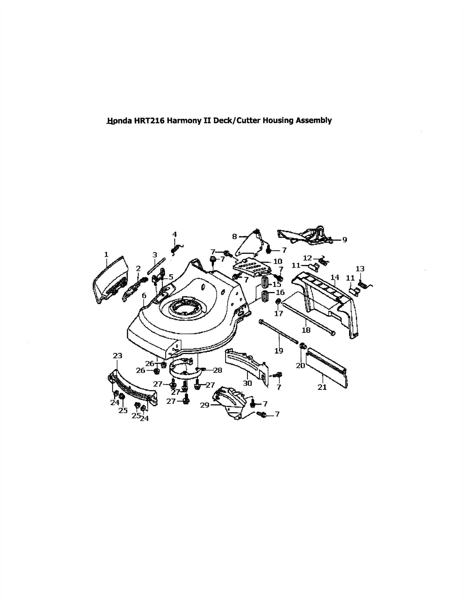 honda hrt216 parts diagram