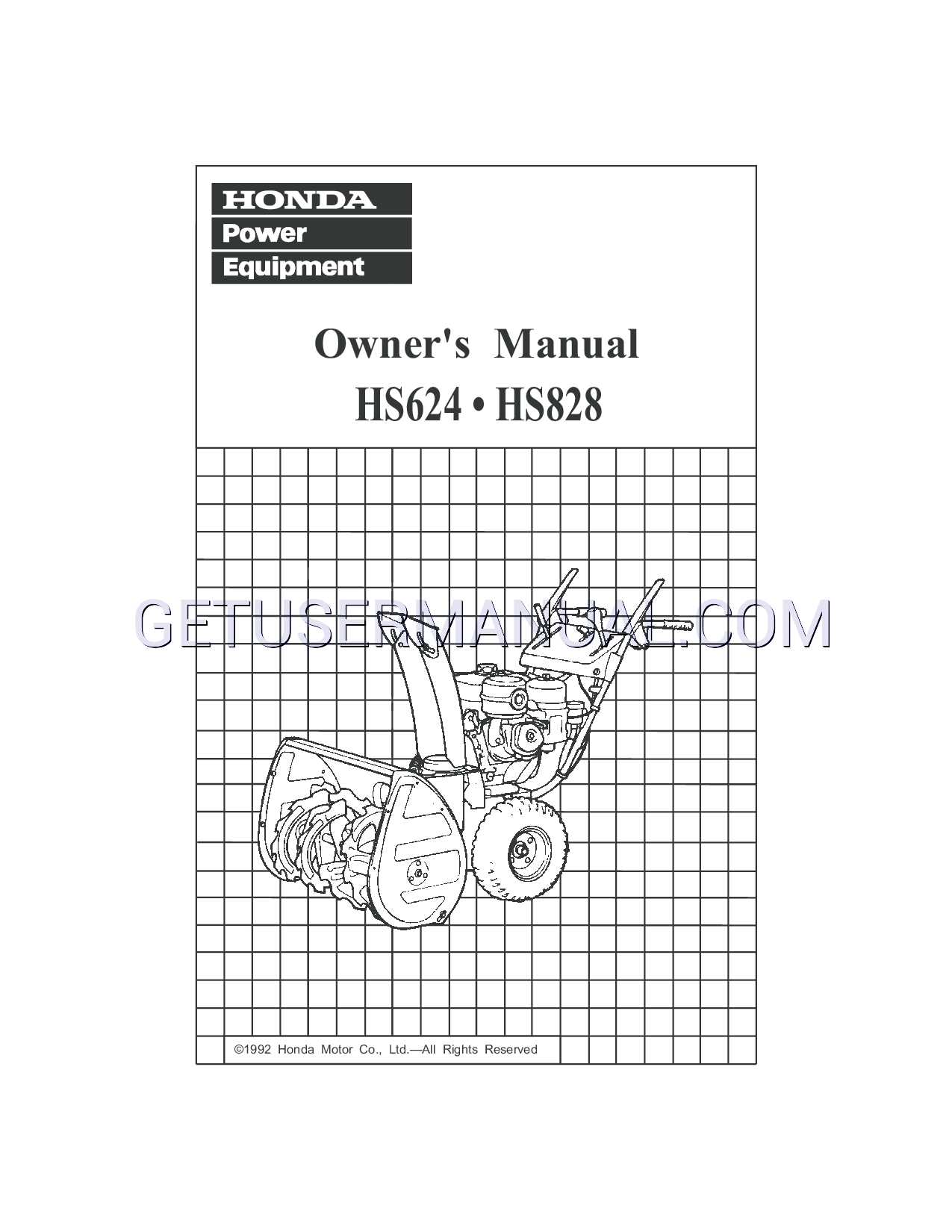 honda hs624 snowblower parts diagram