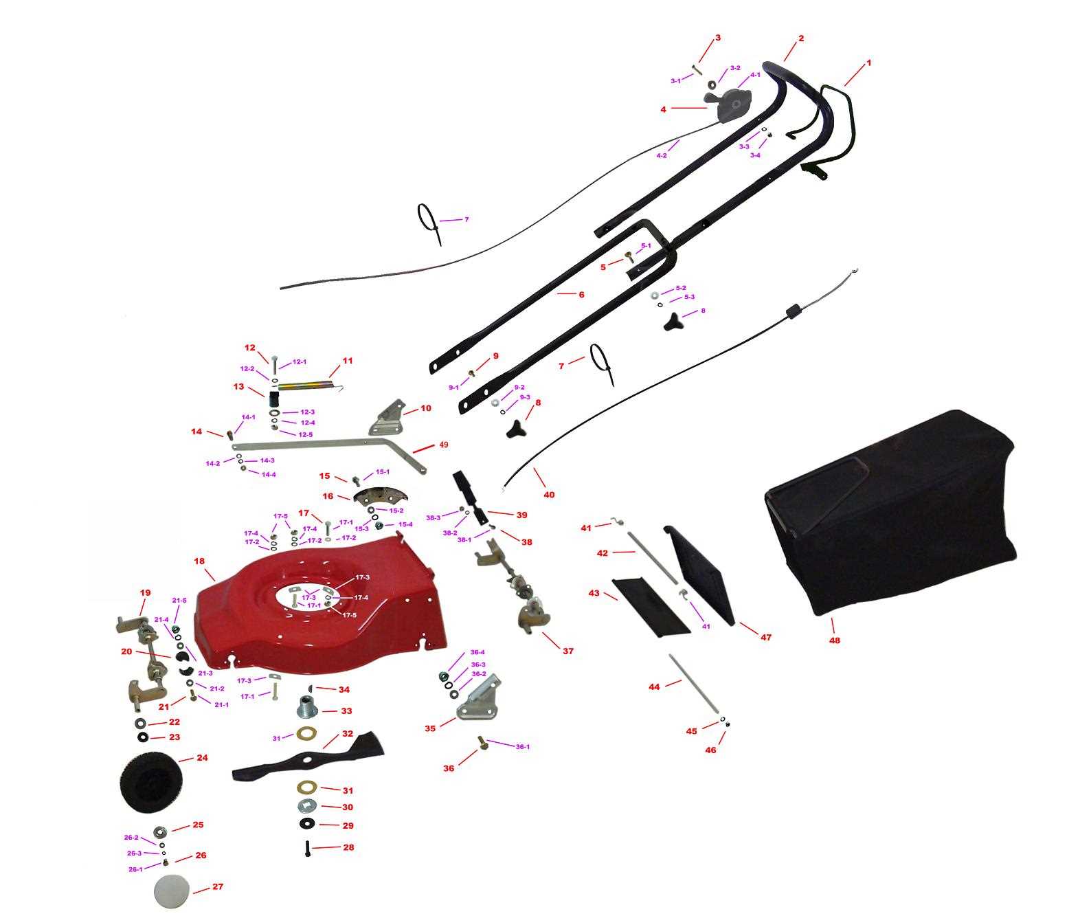 honda self propelled mower parts diagram