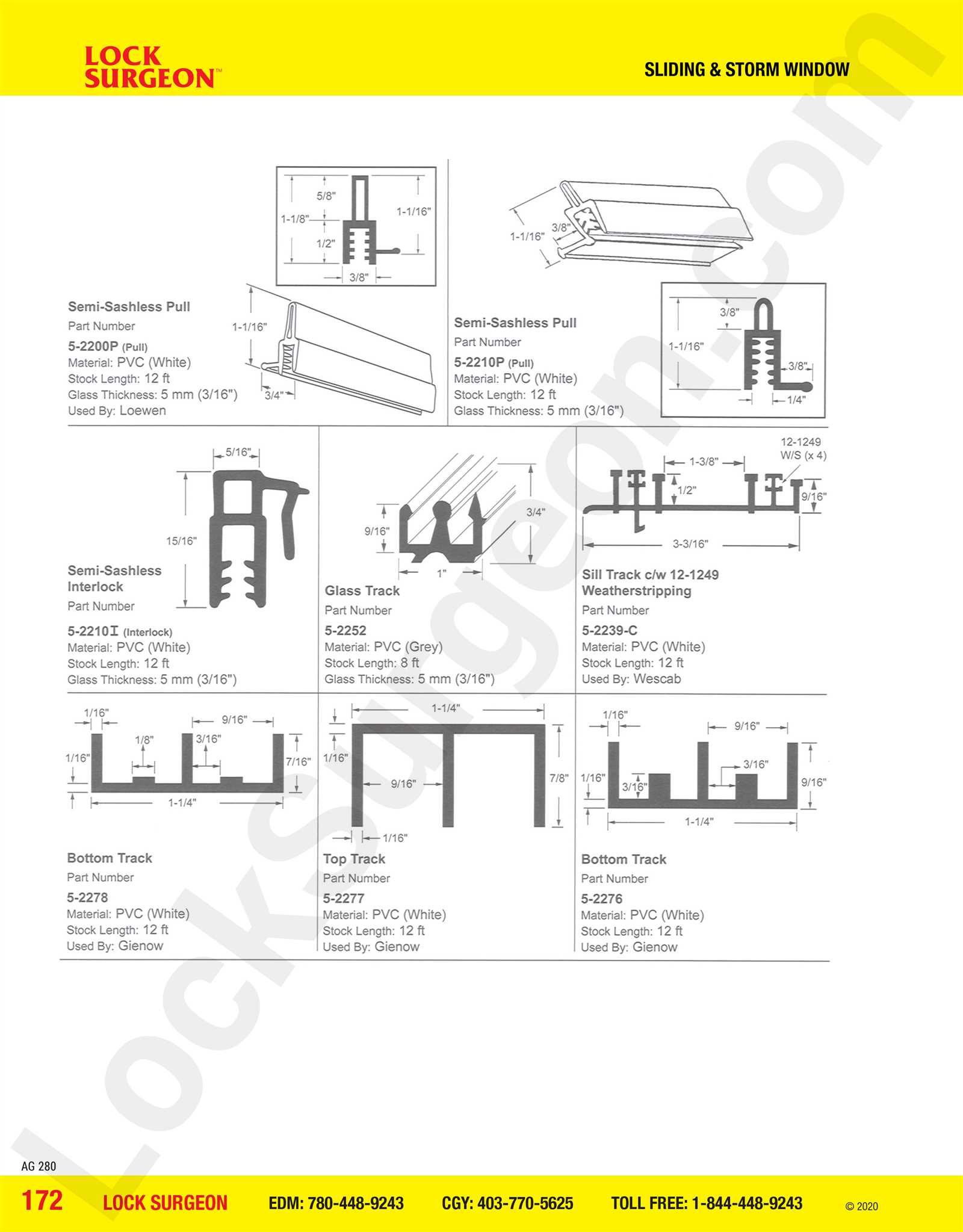 horizontal sliding window parts diagram