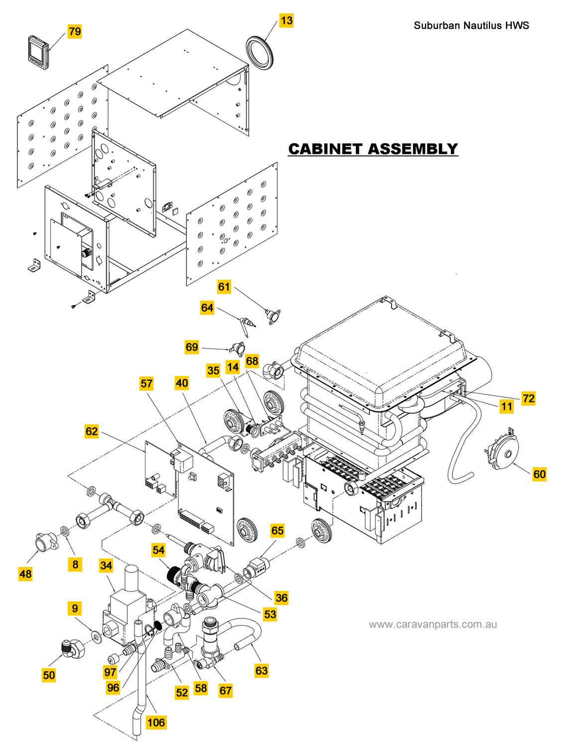 hot water tank parts diagram