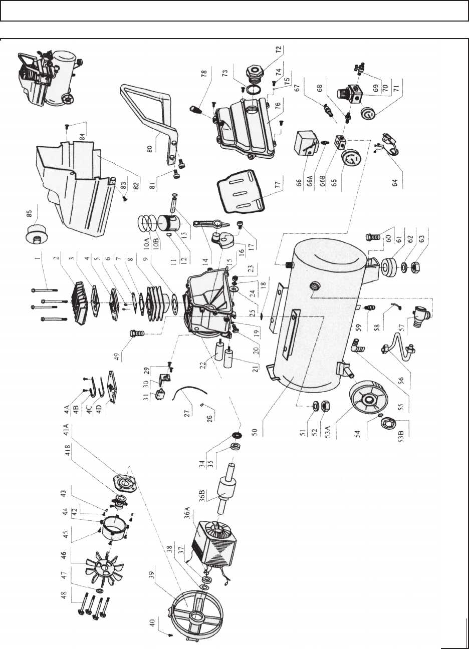 husky 30 gallon air compressor parts diagram