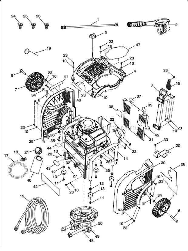 husky pressure washer parts diagram