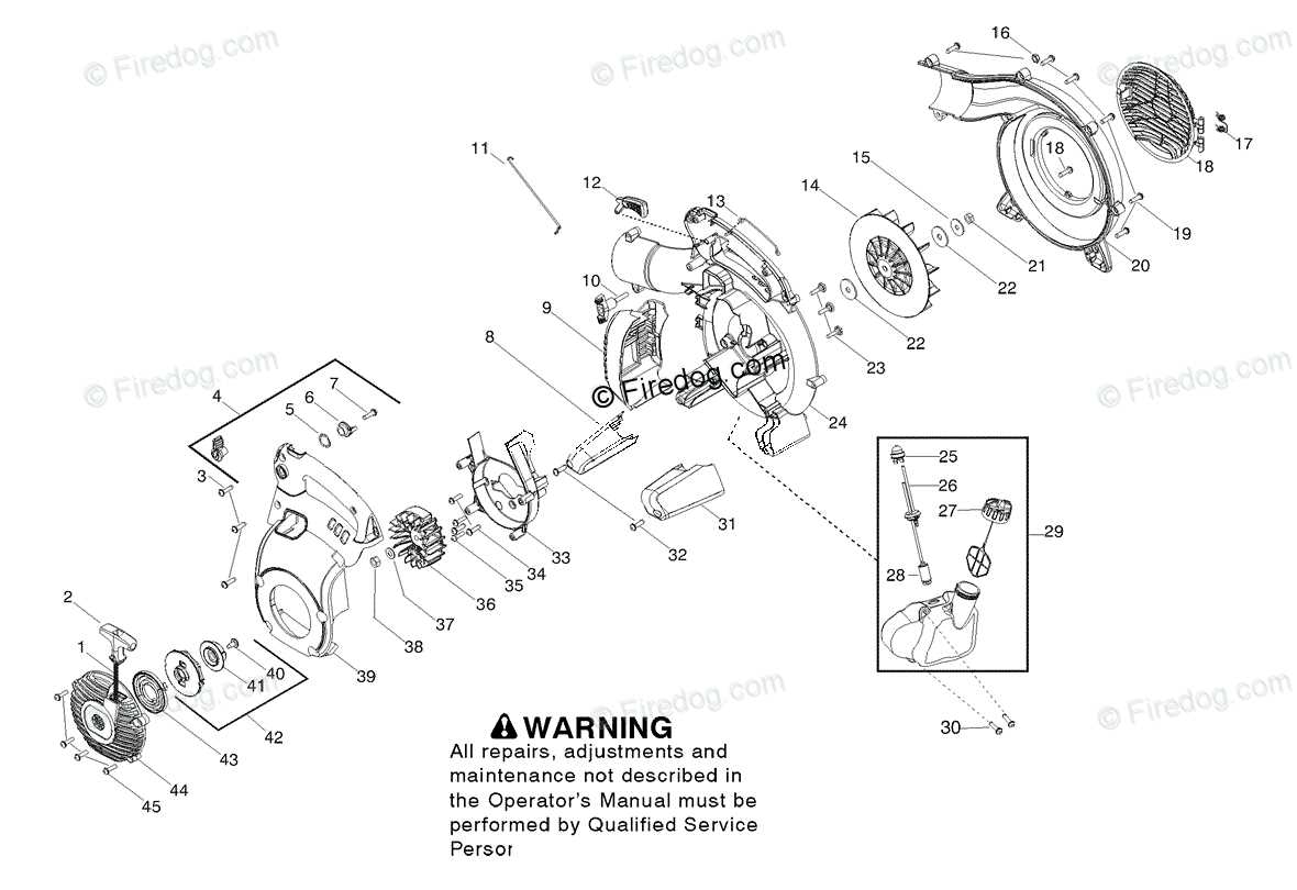 husqvarna 125b leaf blower parts diagram