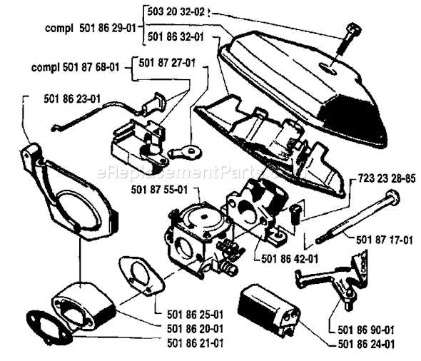 husqvarna 257 parts diagram