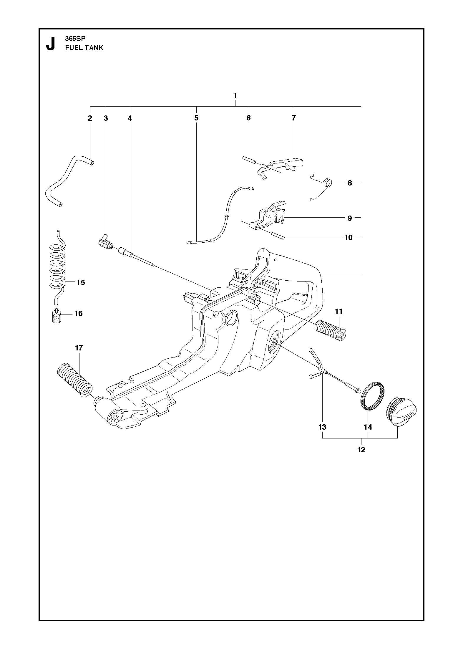 husqvarna 365 special parts diagram