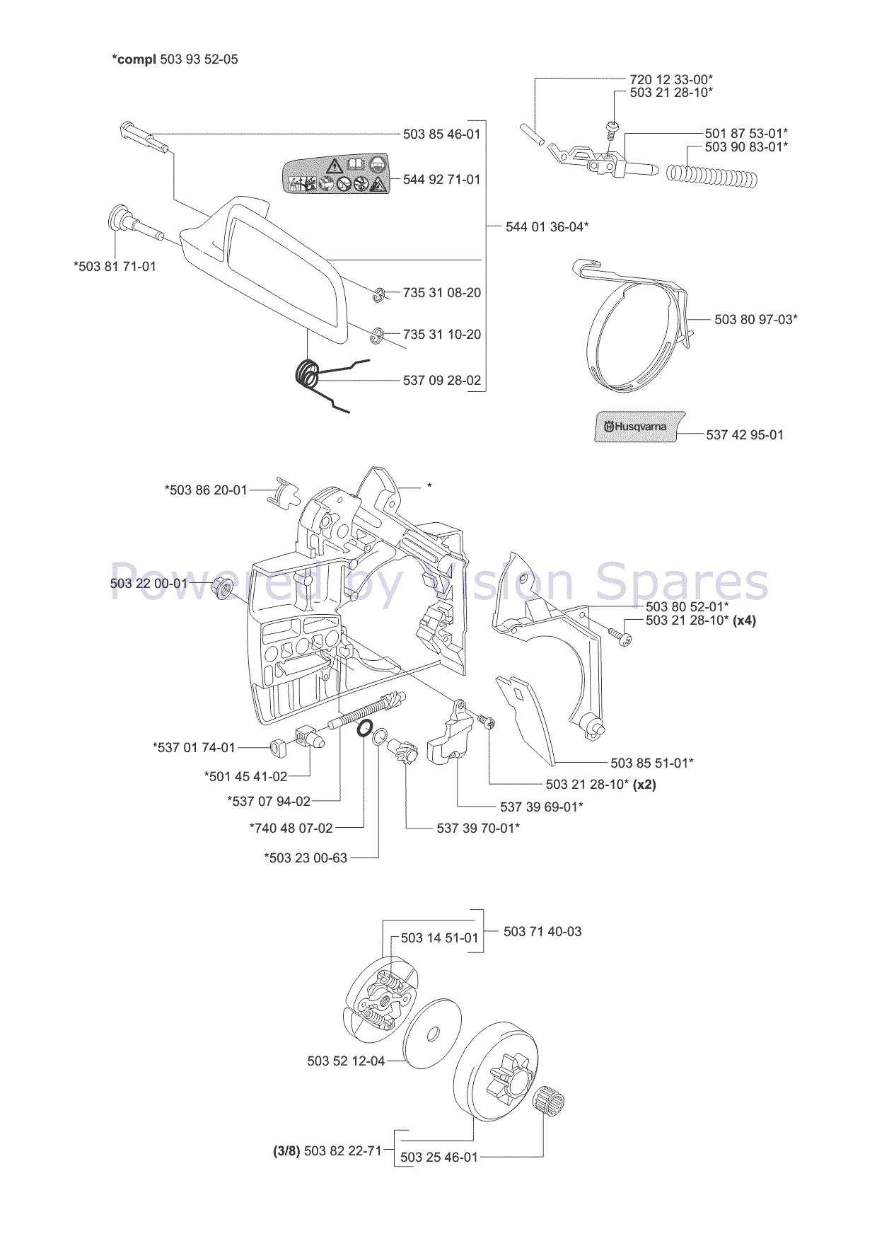 husqvarna 41 chainsaw parts diagram