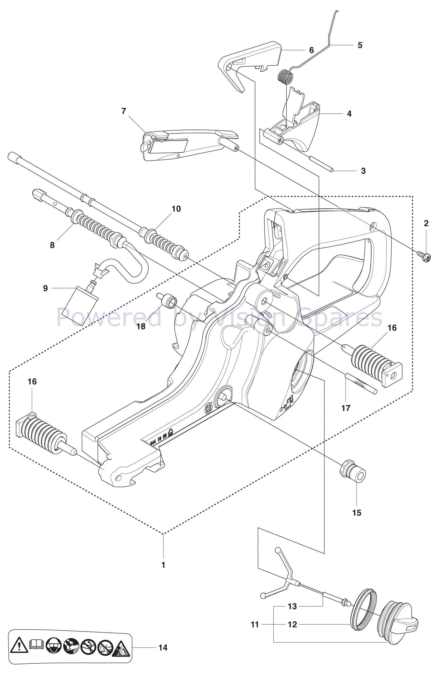 husqvarna 435 chainsaw parts diagram