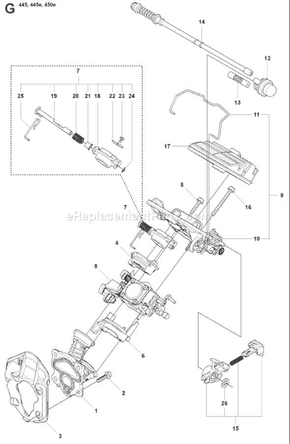 husqvarna 440 x torq parts diagram