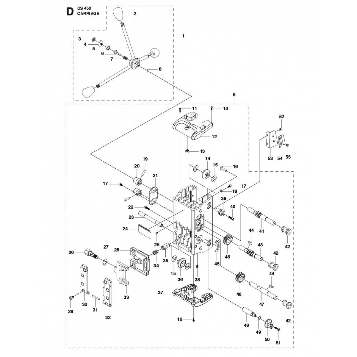 husqvarna 450 parts diagram