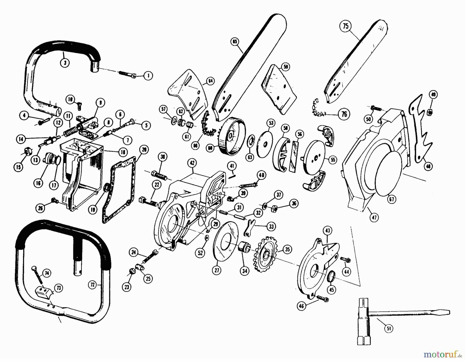 husqvarna 455 rancher chainsaw parts diagram