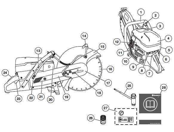 husqvarna k1260 parts diagram