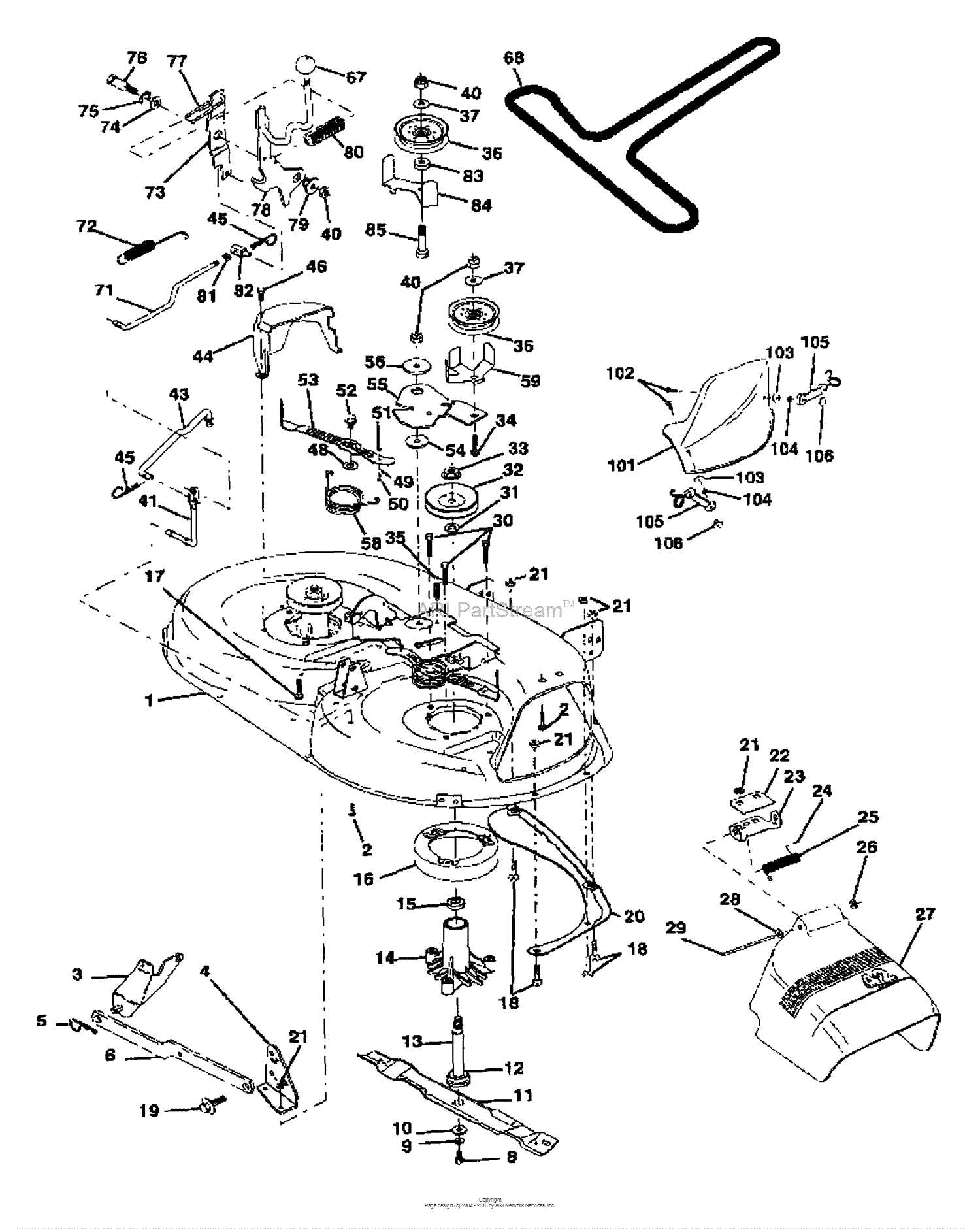 husqvarna lt125 parts diagram