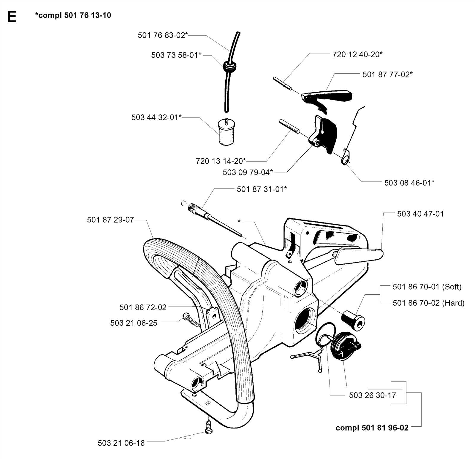 husqvarna model 55 chainsaw parts diagram