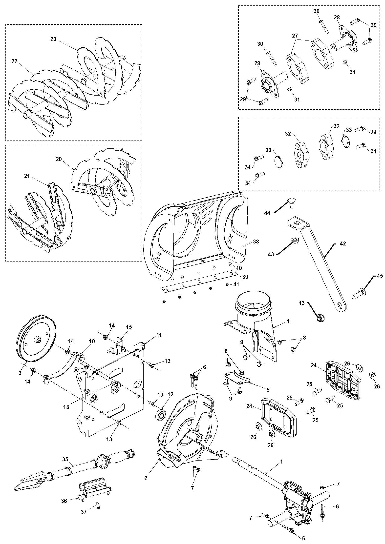 husqvarna st224 parts diagram