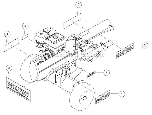 hydraulic log splitter parts diagram