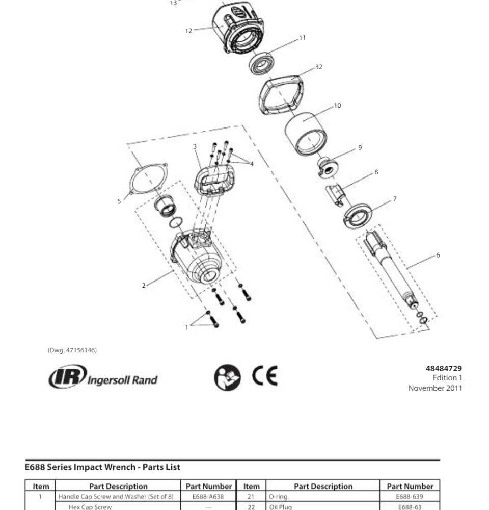 ingersoll rand impact parts diagram